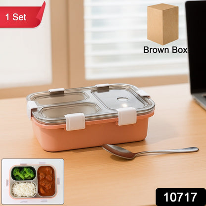 3-Compartment Lunch Box - (1 Pc)